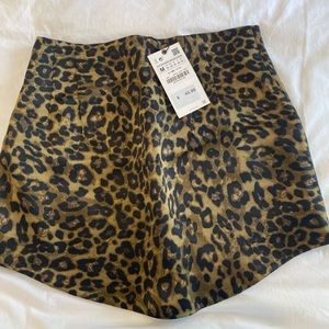 Zara Leopard Mini Skirt